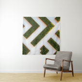 Vogelblick auf den Labyrinth-Garten Wandteppich (Beispiel)