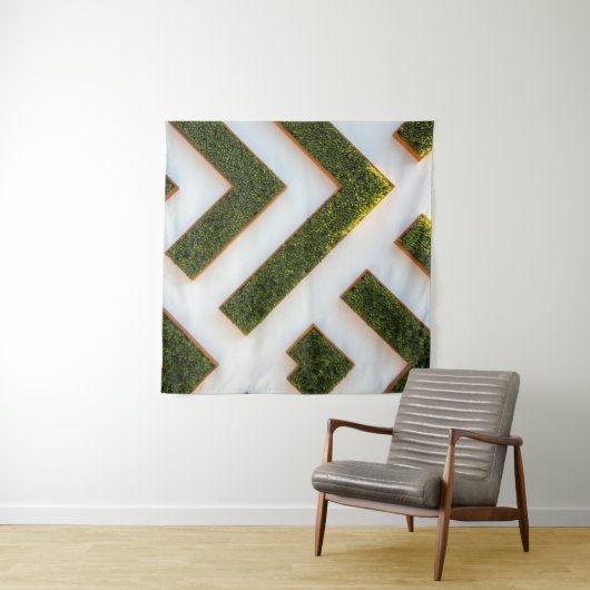 Vogelblick auf den Labyrinth-Garten Wandteppich (Beispiel)