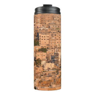 Vogelblick auf die arabische Stadt. Amman. Jordani Thermosbecher