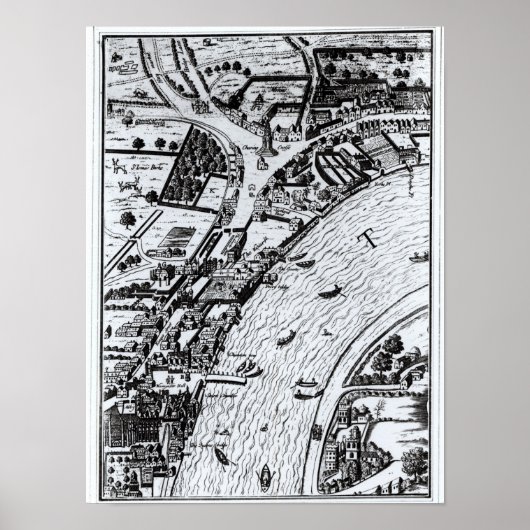 Vogelblick auf die Themse Poster (Vorne)