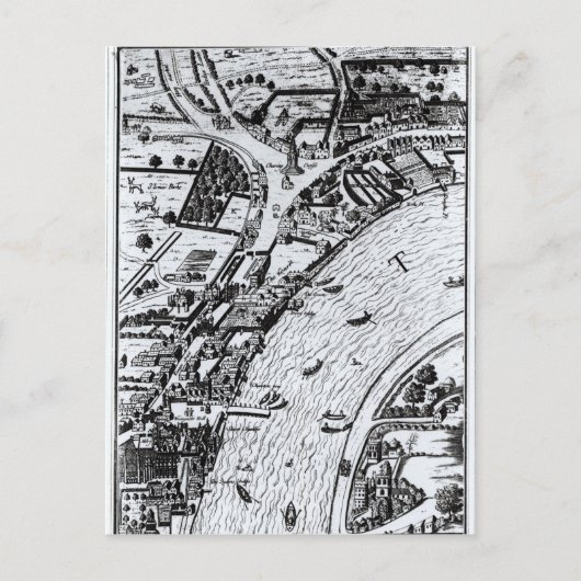 Vogelblick auf die Themse Postkarte (Vorderseite)