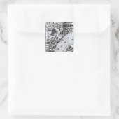 Vogelblick auf die Themse Quadratischer Aufkleber (Tasche)