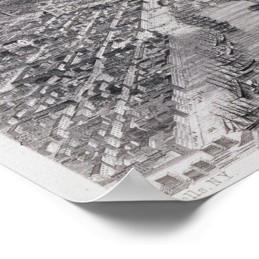 Vogelblick auf New Orleans Poster (Ecke)