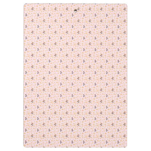 Vogelblumenmuster Klemmbrett (Rückseite)