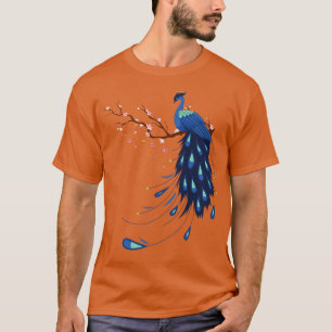 Vogelblüten-Pfau T-Shirt