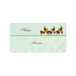 Vogelborte Adressaufkleber