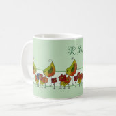 Vogelborte, personalisiert kaffeetasse (Vorderseite Links)