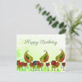 Vogelborte Postkarte (Stehend Vorderseite)