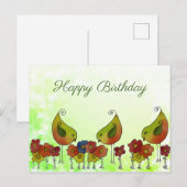 Vogelborte Postkarte (Vorne/Hinten)