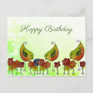 Vogelborte Postkarte
