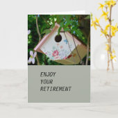 Vogelbox mit Hübschen Blume Altersausweis Karte (Gelbe Blume)