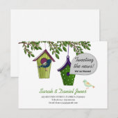 Vogelboxen Änderung der Adresse, die wir umgezogen Ankündigungspostkarte (Vorne/Hinten)