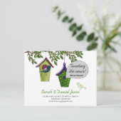 Vogelboxen Änderung der Adresse, die wir umgezogen Ankündigungspostkarte (Stehend Vorderseite)