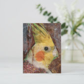 Vogelcollage Postkarte (Stehend Vorderseite)
