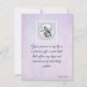 Vogeldankkarte Dankeskarte (Rückseite)