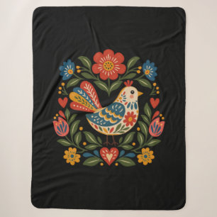 Vogeldecke mit skurriler Volkskunst Sherpa Sherpadecke