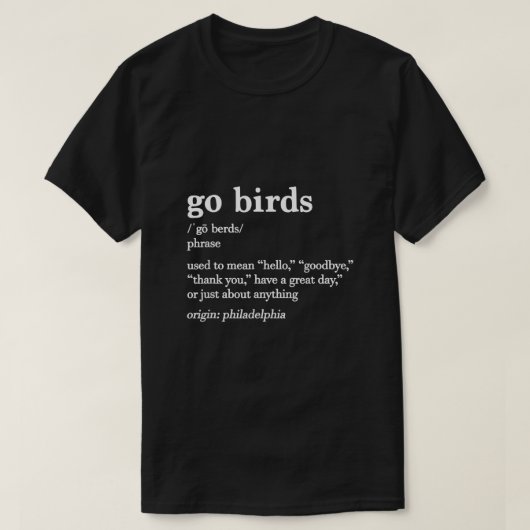 Vogeldefinition T-Shirt (Design vorne)