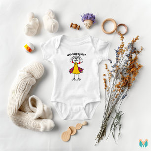 Vogeldesign im spielerischen Cartoon-Stil Baby Strampler