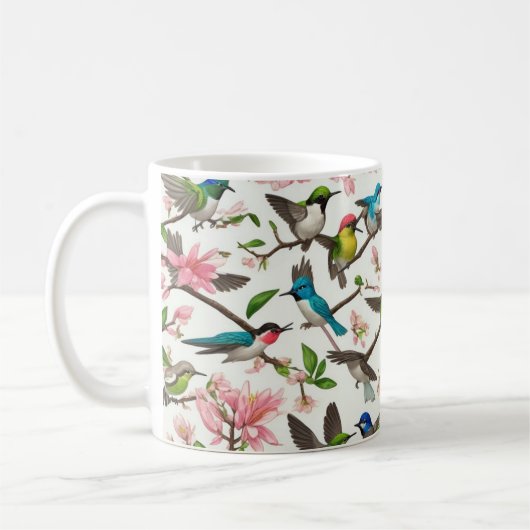 Vogeldesign Kaffeetasse (Links)