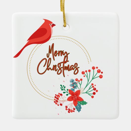 Vogeldesign mit quadratischem Ornament der Blume (Vorderseite)