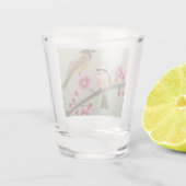 Vogeldesign Schnapsglas (Rückseite)