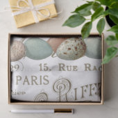 Vogeleier Vintager französischer Stadtname Leaf De Seidenpapier (Geschenk)