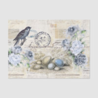 Vogeleier Vintages Blumenzapier