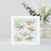 Vogelfahne Feiertagskarte (Stehend Vorderseite)