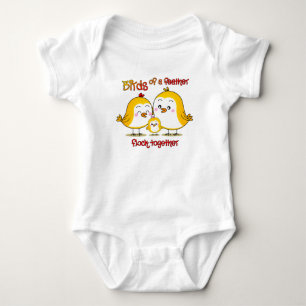 Vogelfamilie Baby Strampler