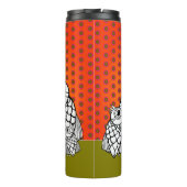 Vogelfamilie & Polka Dots Thermosbecher (Rückseite)