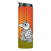 Vogelfamilie & Polka Dots Thermosbecher (Nach rechts gedreht)
