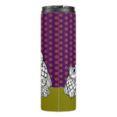 Vogelfamilie & Polka Dots Thermosbecher (Rückseite)