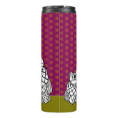 Vogelfamilie & Polka Dots Thermosbecher (Rückseite)