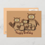 Vogelfamilie Postkarte (Vorne/Hinten)