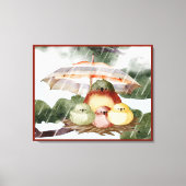 Vogelfamilie | Schutz vor Sturm Canvas Print Leinwanddruck (Vorderseite)