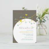 Vogelfamilie Wir haben das Nest Housewarming Party Einladung (Stehend Vorderseite)