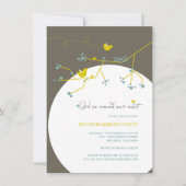 Vogelfamilie Wir haben das Nest Housewarming Party Einladung (Vorderseite)