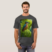 Vogelfamilienretro T-Shirt (Vorne ganz)