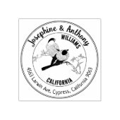 Vogelfamilienzirkel Gummistempel (Prägung)