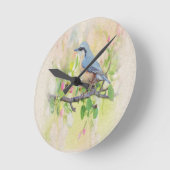 Vogelfanatiker Runde Wanduhr (Winkel)