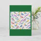 Vogelfarbe Einladung (Stehend Vorderseite)