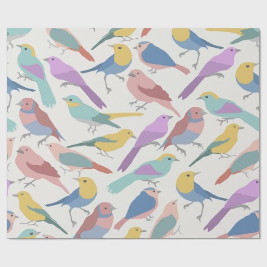 Vogelfarbe Geschenkpapier (Flach)