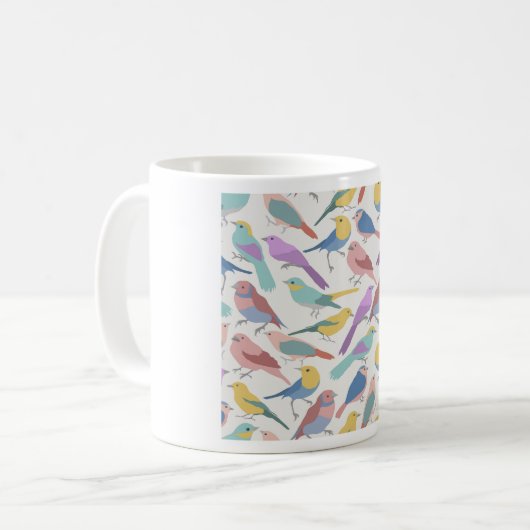 Vogelfarbe Kaffeetasse (Vorderseite Links)