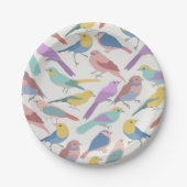 Vogelfarbe Pappteller (Vorderseite)