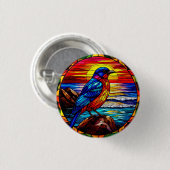 Vogelfarbiges, festgehaltenes Glas Button (Vorne & Hinten)