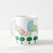 VogelfarbregenBäume Tasse (Vorderseite Links)