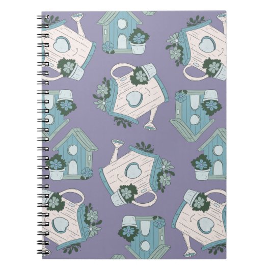Vogelfarm Purple Design Notizblock (Vorderseite)