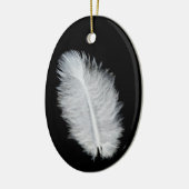Vogelfeder Keramik Ornament (Links)