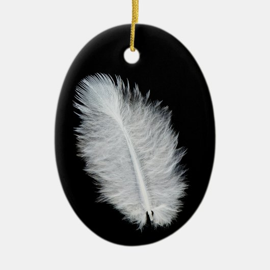 Vogelfeder Keramik Ornament (Vorne)