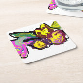 Vogelfeder Rechteckiger Pappuntersetzer (angewinkelt)